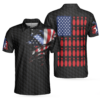 Black American Flag Bowling Polo Shirt 1