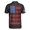 Black American Flag Bowling Polo Shirt 2