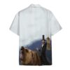 abe lincoln riding a grizzly bear custom short sleeve shirt sh4r2