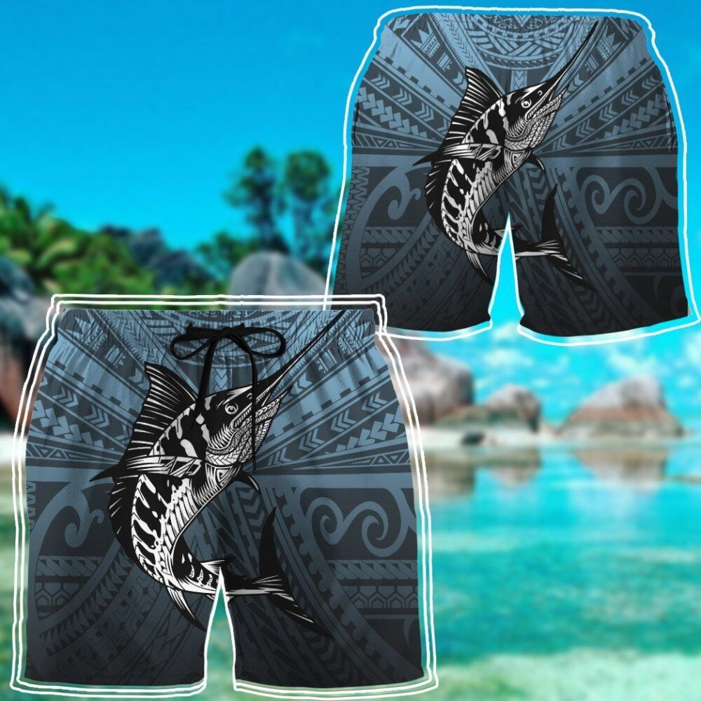 Amazing Polynesian Go Fishing Marlin Custom Short Sleeve Shirt