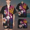 amazing polynesian hawaii frangipani flower custom short sleeve shirt bcnmf