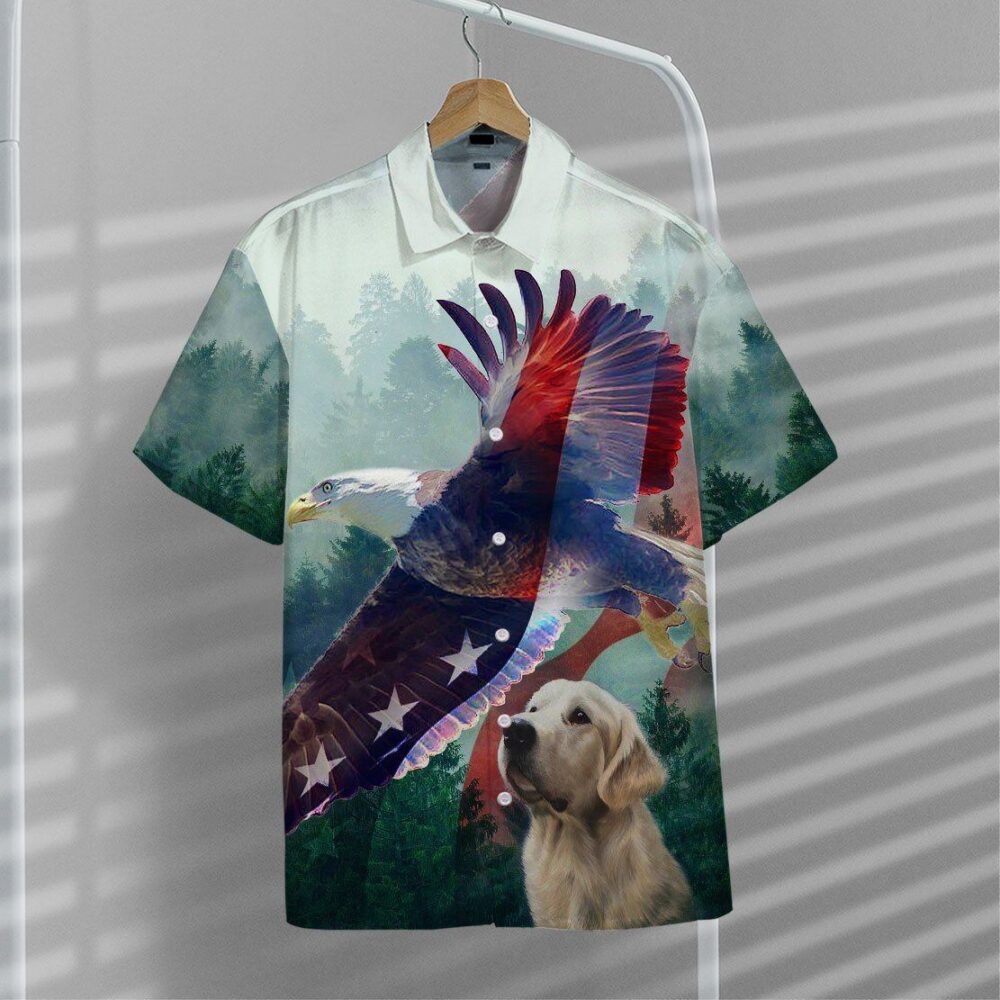 American Eagle And Dog Hawaii Shirt