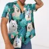 american eskimo dog summer custom short sleeve shirt q41op