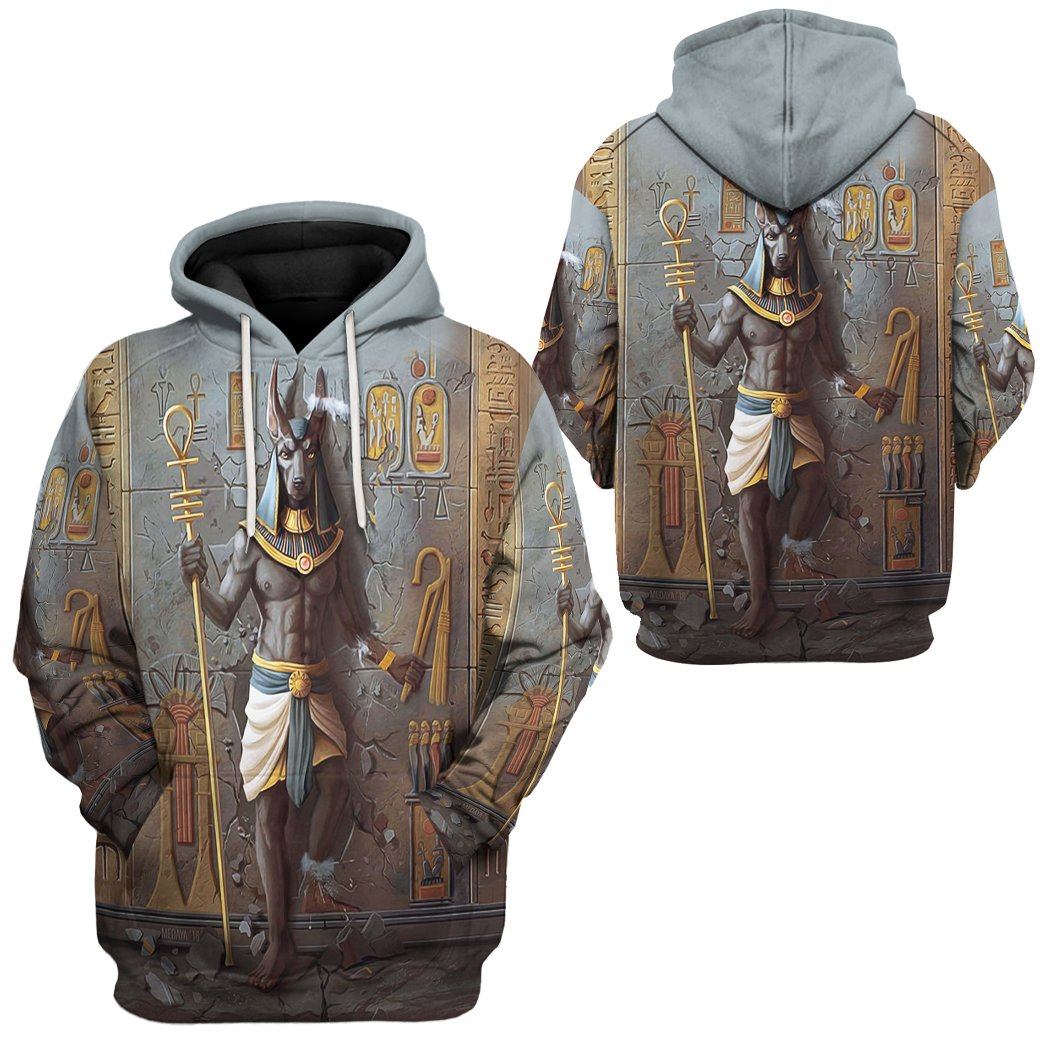 Ancient Egyptian Anubis All Over Print T-Shirt Hoodie Fan Gifts Idea