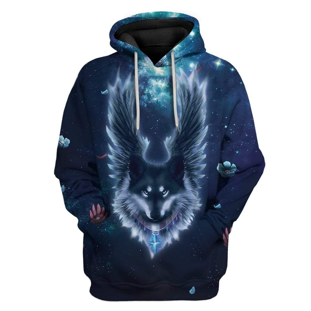 Angel Wolf In Night Custom T-Shirts Hoodies Apparel