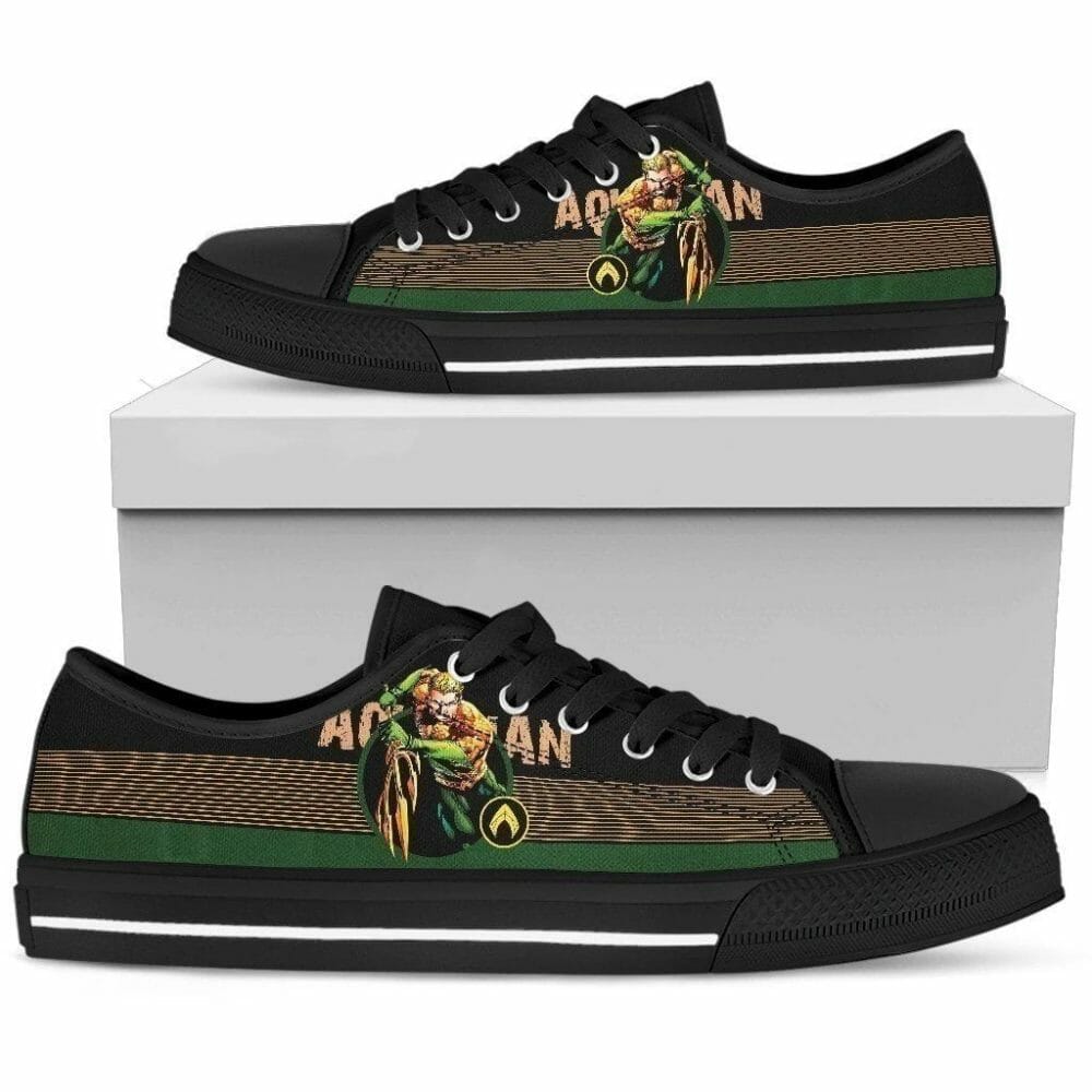 Aquaman Sneakers Low Top For Fans Gift