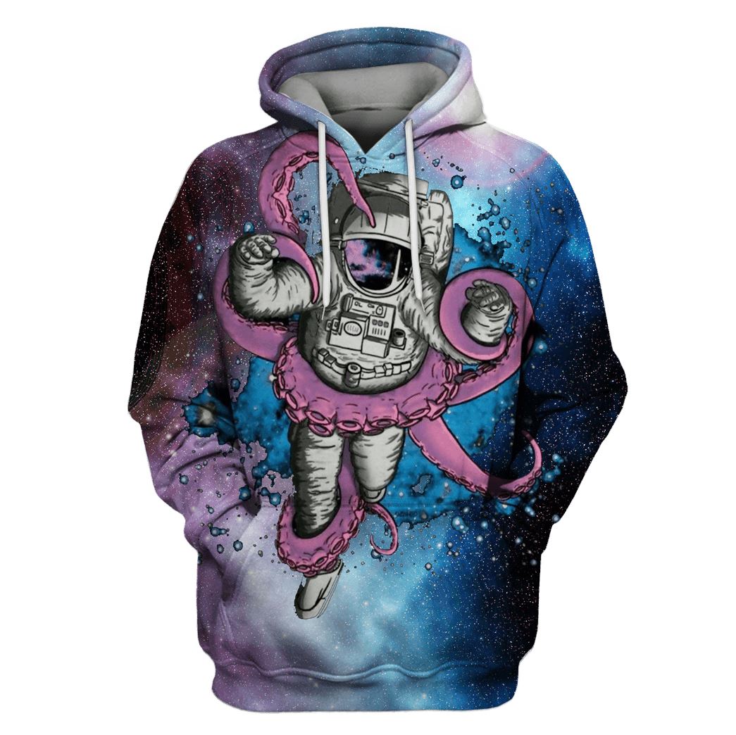 Astronaut and Monster OuterSpace Custom T-Shirt Hoodie Apparel