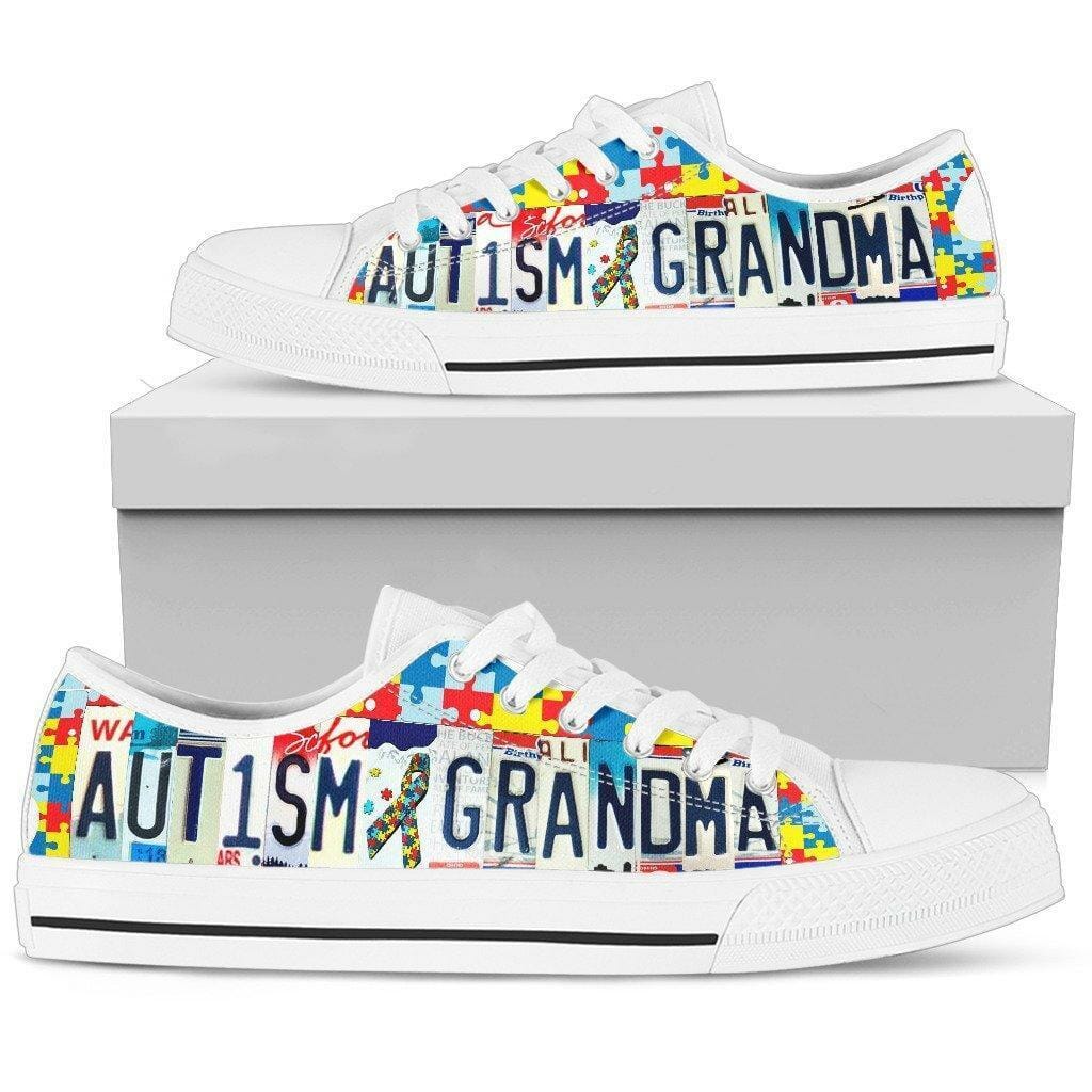 Autism Grandma Women Sneakers Style Awareness