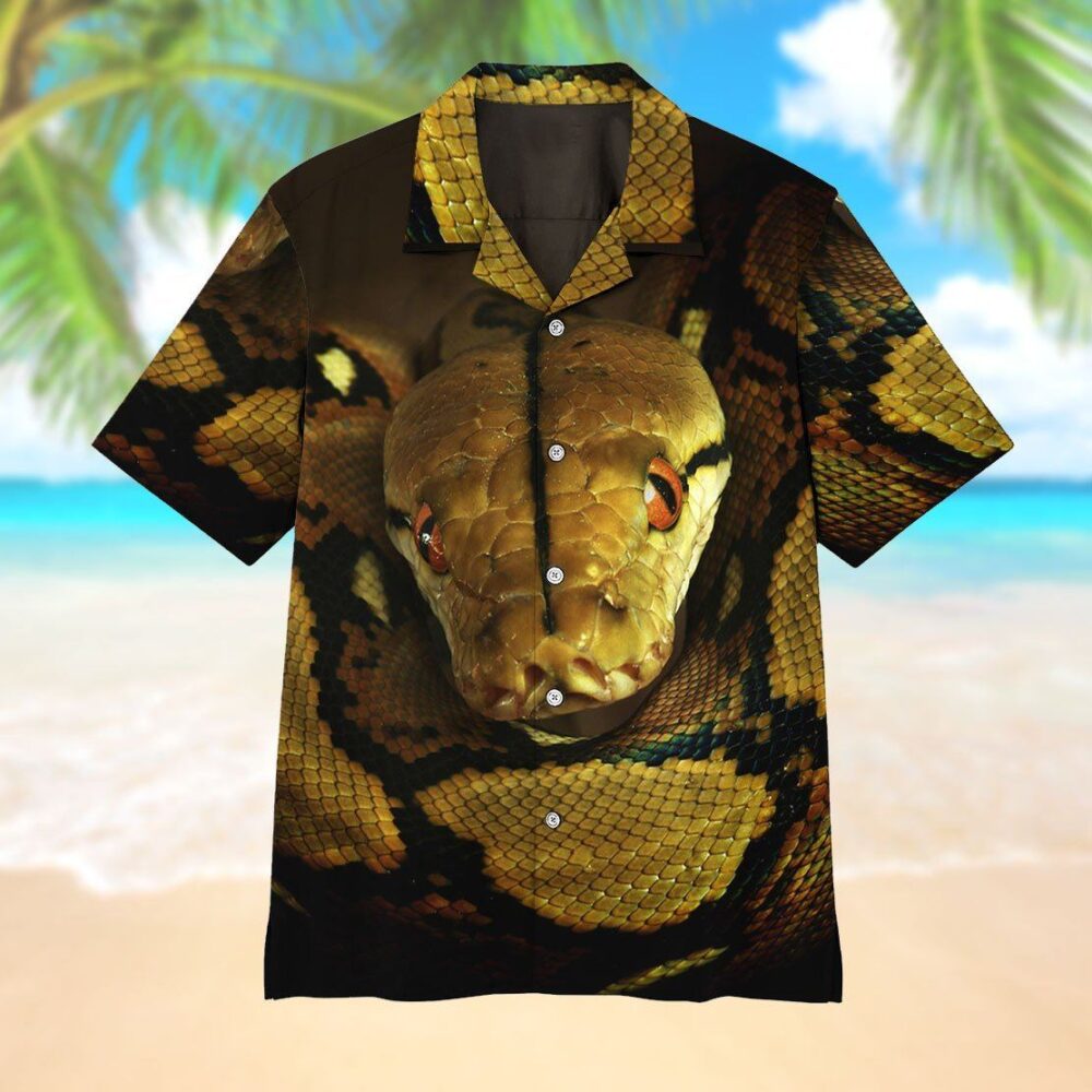 Ball Python Buttun Up Hawaii Shirt