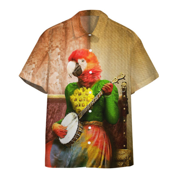 Banjo Parrot Plucks A Pretty Tune Custom Hawaii Shirt