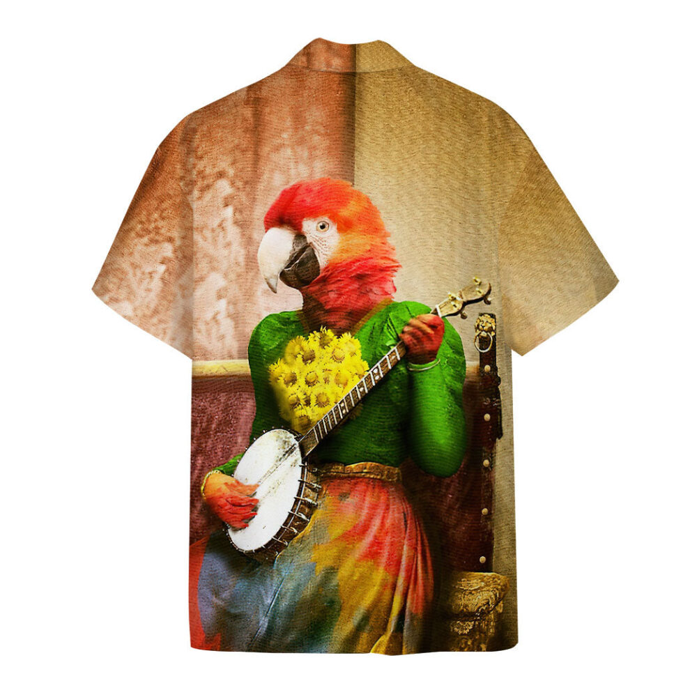 Banjo Parrot Plucks A Pretty Tune Custom Hawaii Shirt