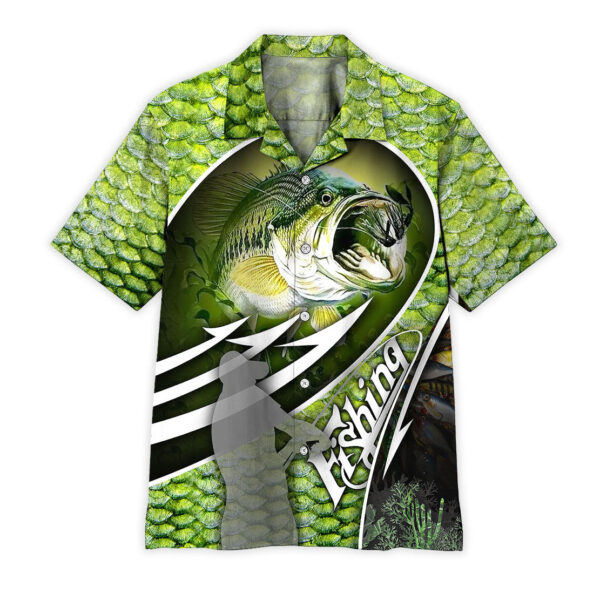 Bass Fishing Button Up Hawaii Shirt