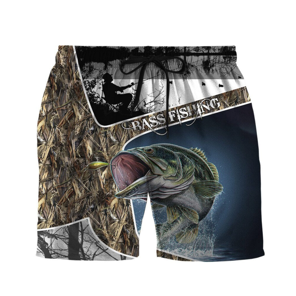 Bass Fishing Skin Camo Custom Short Sleeve Shirt