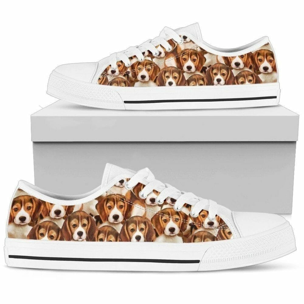 Beagle Women Sneakers Low Top Shoes For Dog Lover