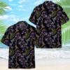 beautiful violet cornflowers and hummingbirds custom hawaii shirt wmqzb