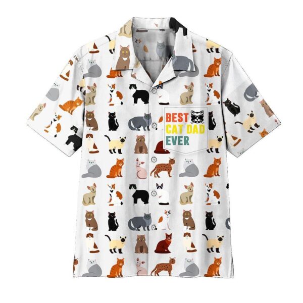 Best Cat Dad Ever Custom Hawaiian Shirts For Men And Women