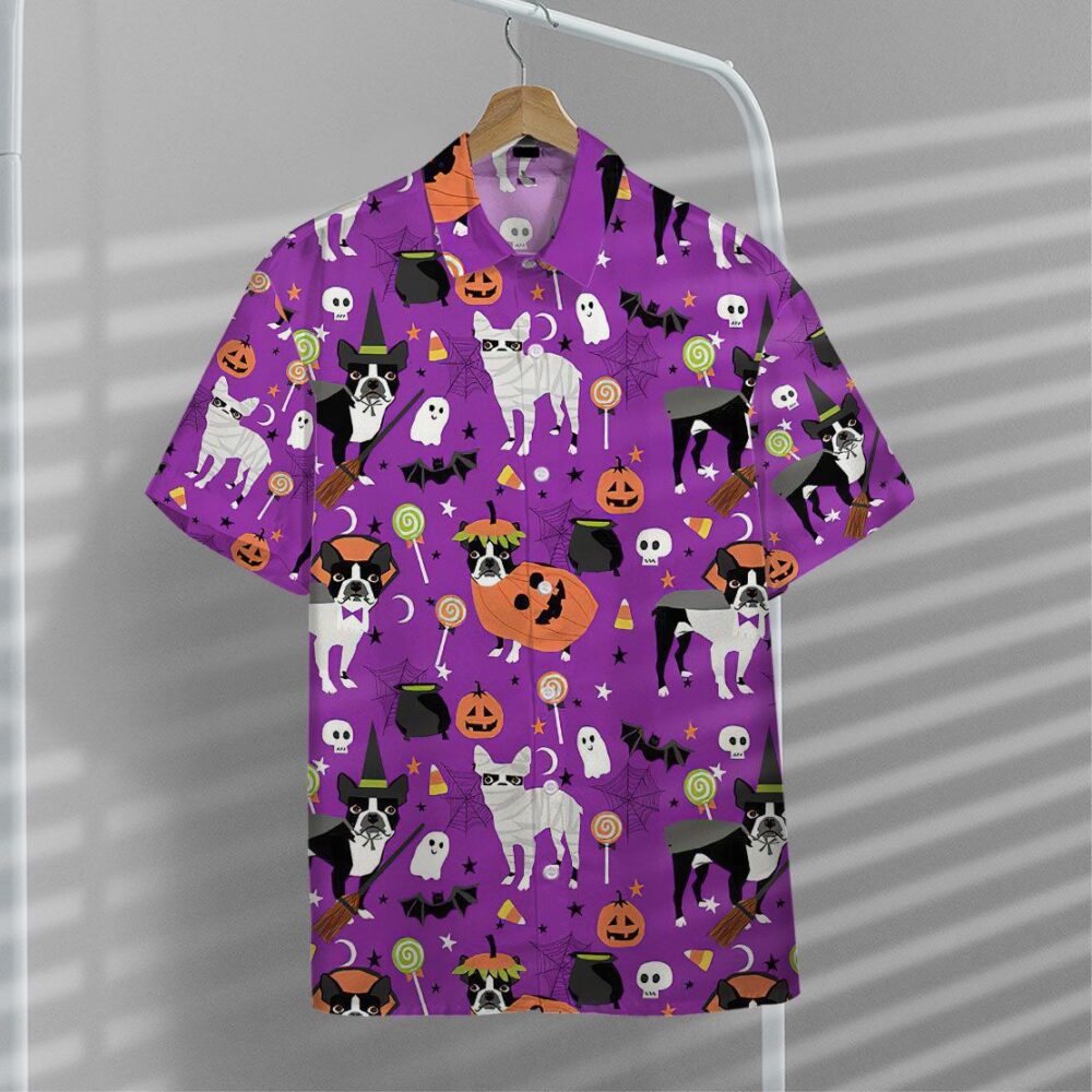 Boston Terrier Halloween Hawaii Shirt