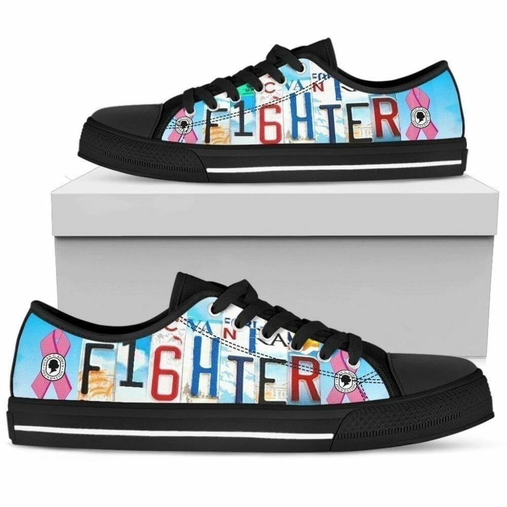 Breast Cancer Fighter Women Sneakers Style Gift