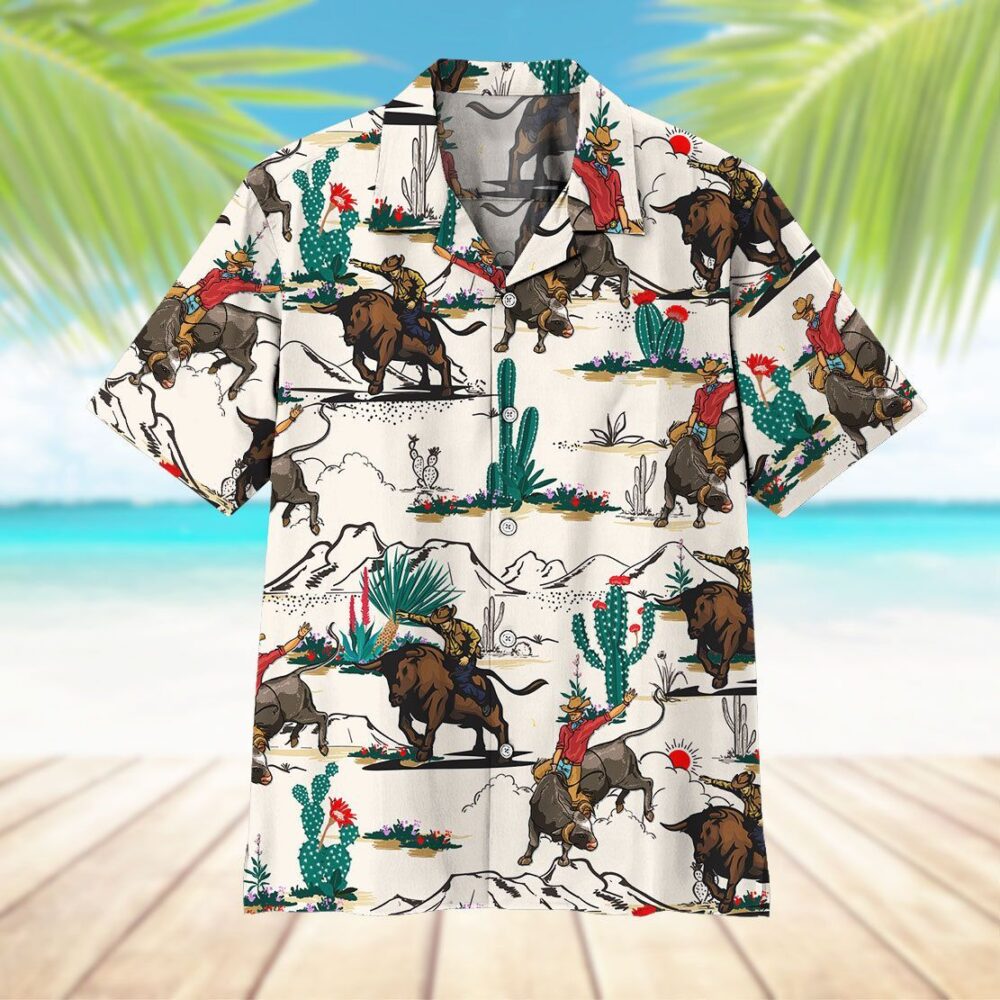 Bull Riding Hawaii Shirt