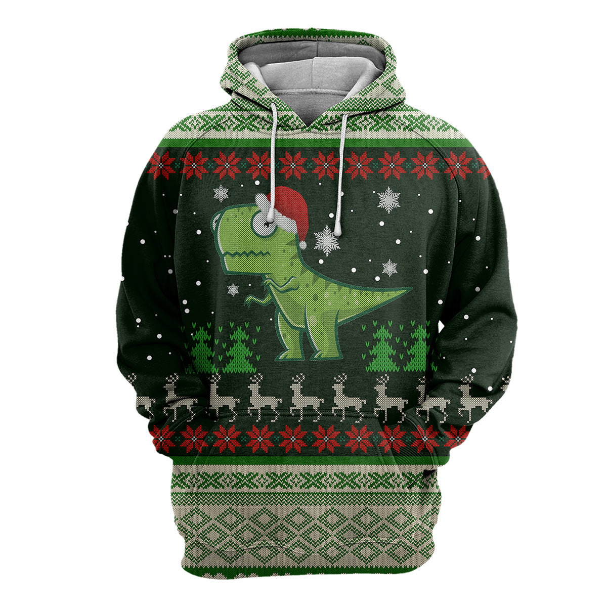 Dinosaur Christmas Unique All Over Print T-Shirt Hoodie Gift Ideas