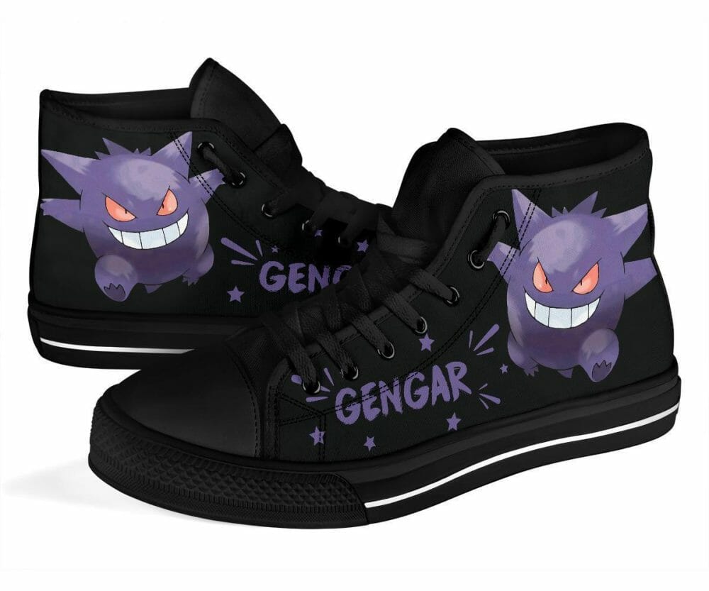 Gengar Sneakers High Top Shoes Gift Idea