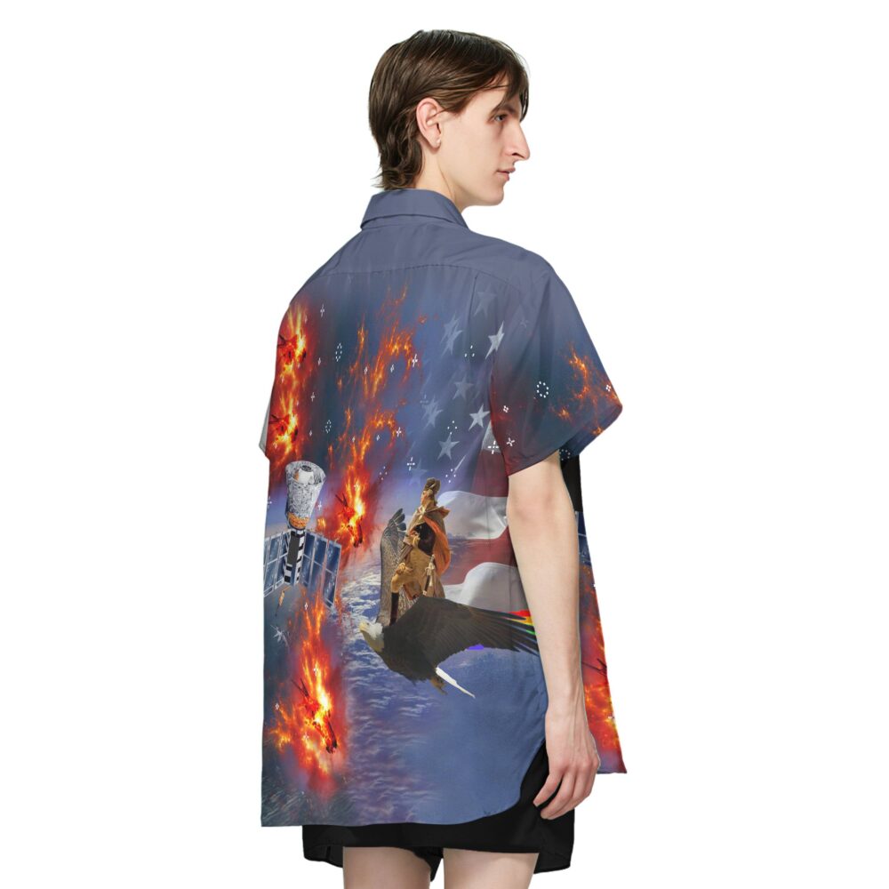 George Washington Defeating Skynet Custom Short Sleeve Shirt