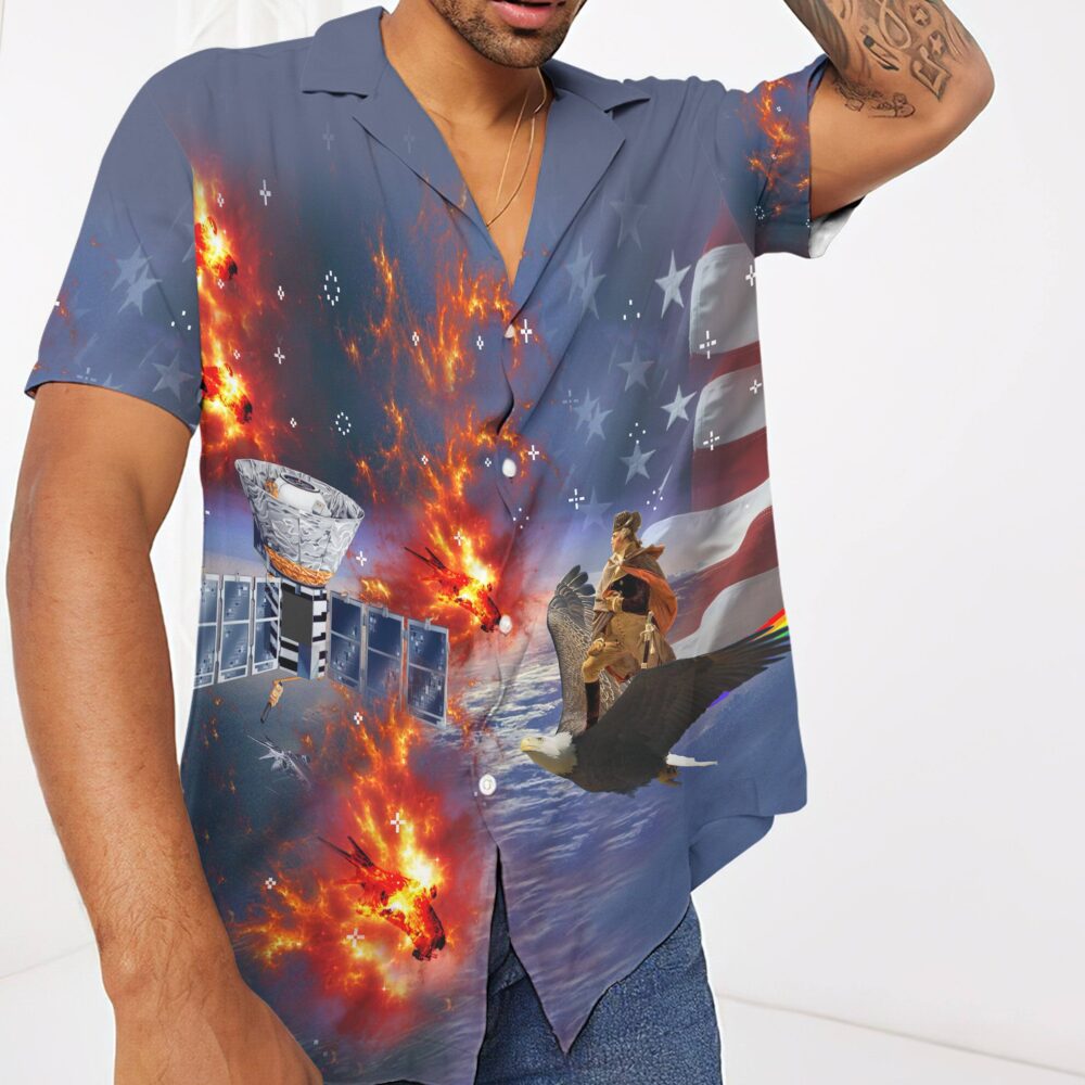 George Washington Defeating Skynet Custom Short Sleeve Shirt