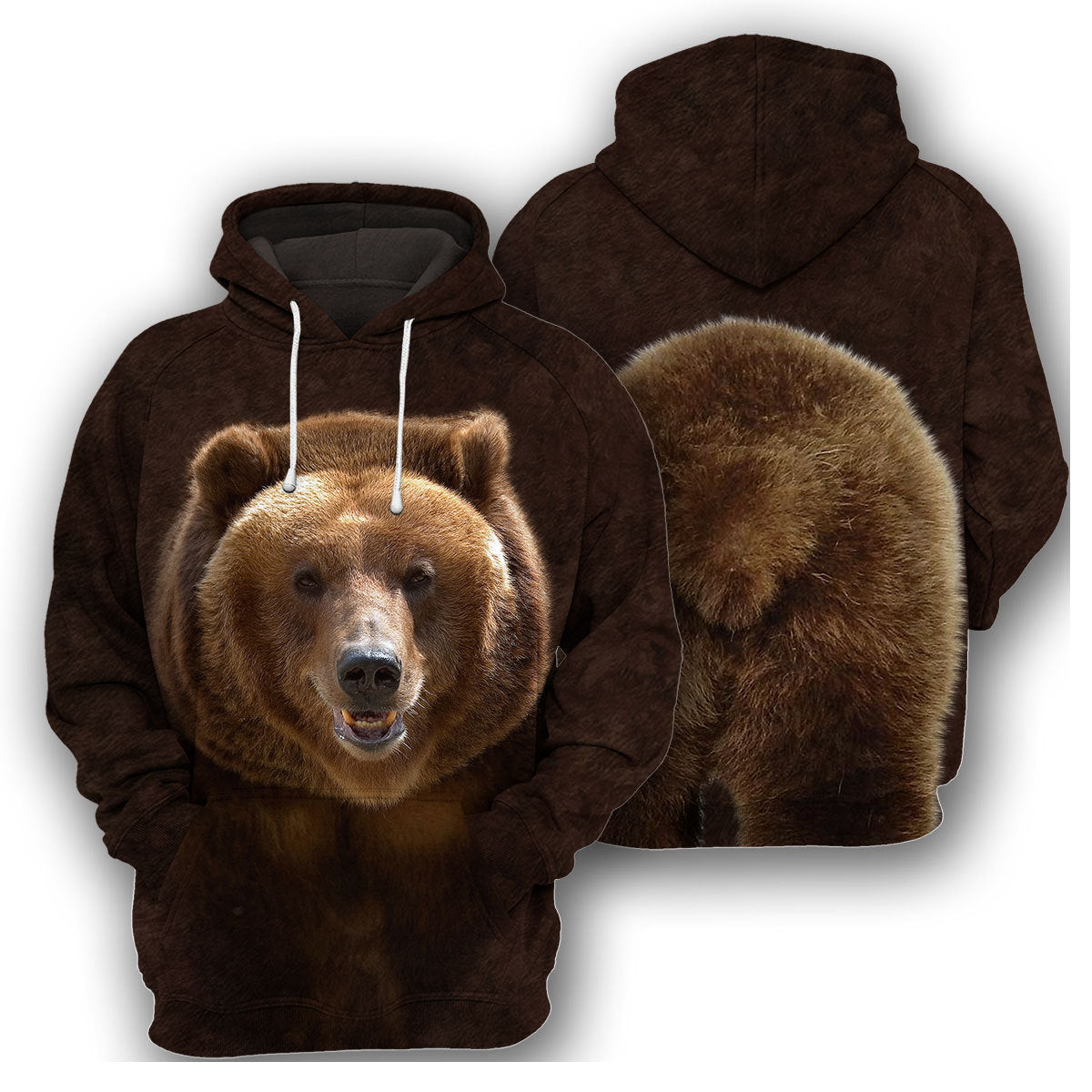 Grizzly Bear Unique All Over Print T-Shirt Hoodie Gift Ideas