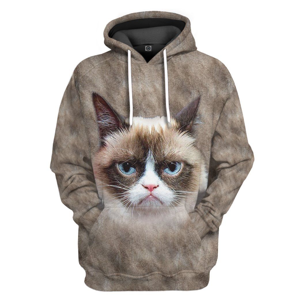 Grumpy Cat Front And Back Tshirt Hoodie Apparel