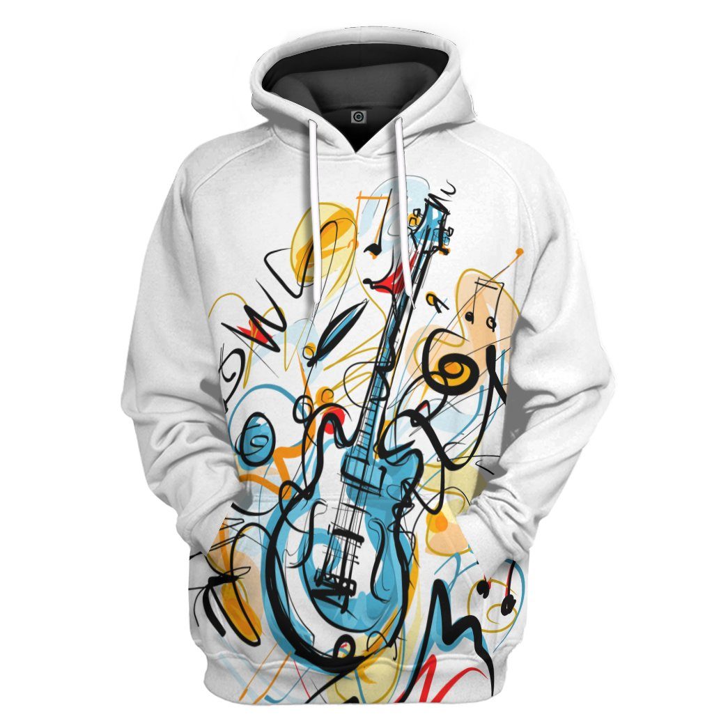 Guitar All Over Print T-Shirt Hoodie Apparel