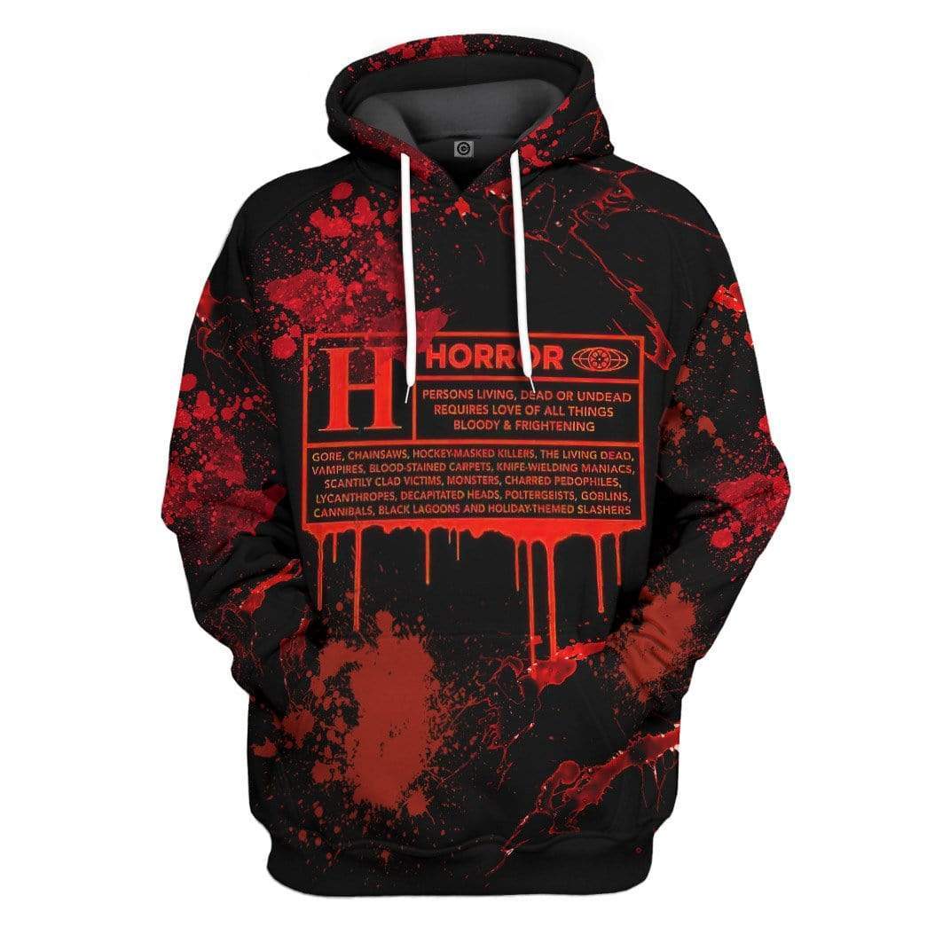 Halloween Horror Certification Custom Hoodie Apparel