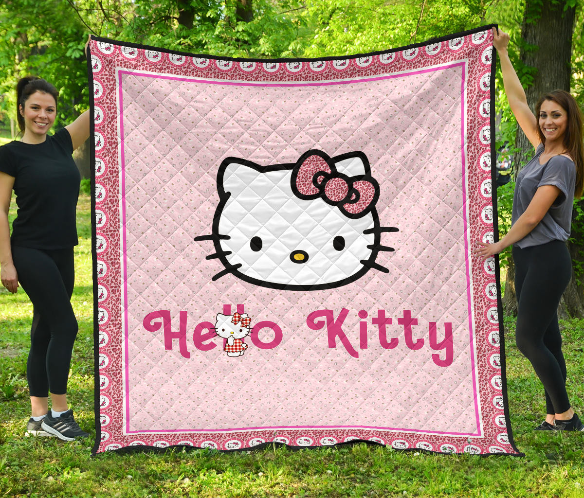 Hello Kitty Premium Quilt Blanket Cartoon Home Decor Custom For Fans