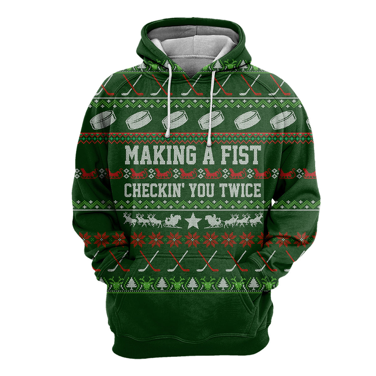 Hockey Christmas Unique All Over Print T-Shirt Hoodie Gift Ideas