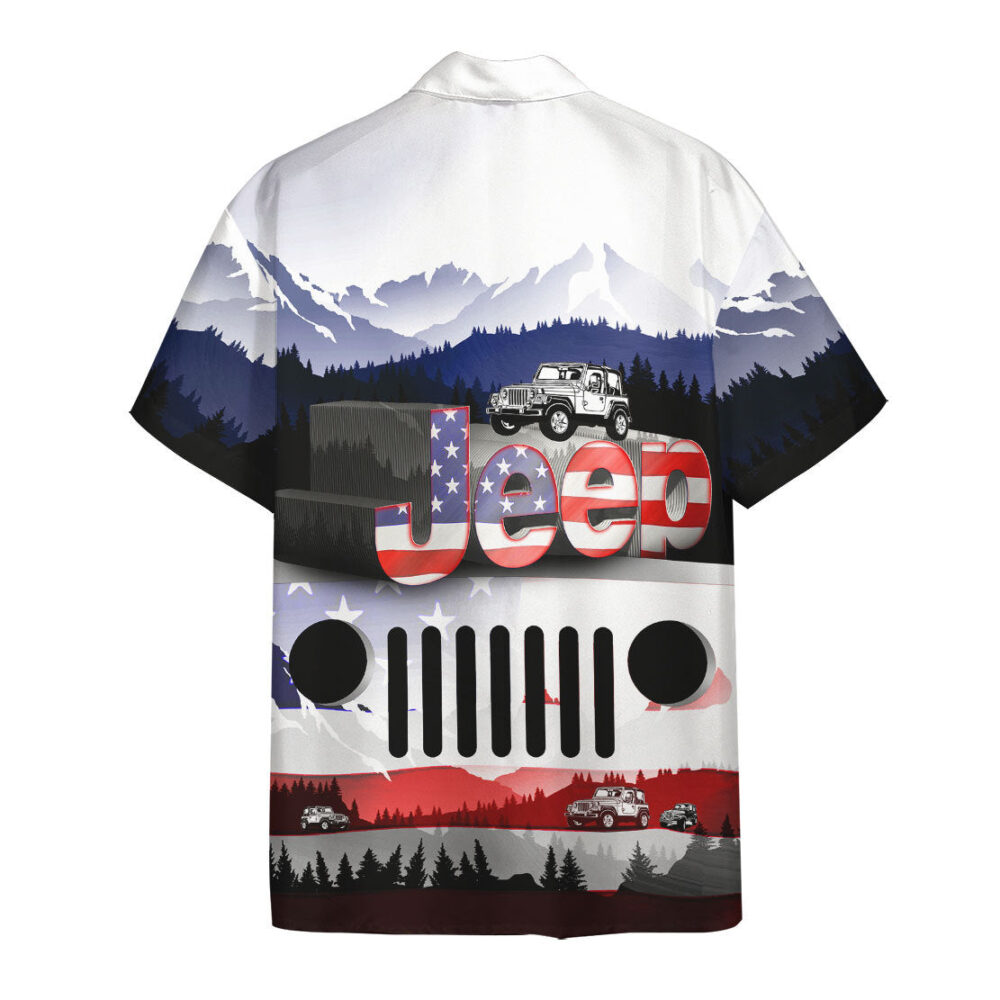 Jeep American Flag Hawaii Shirt