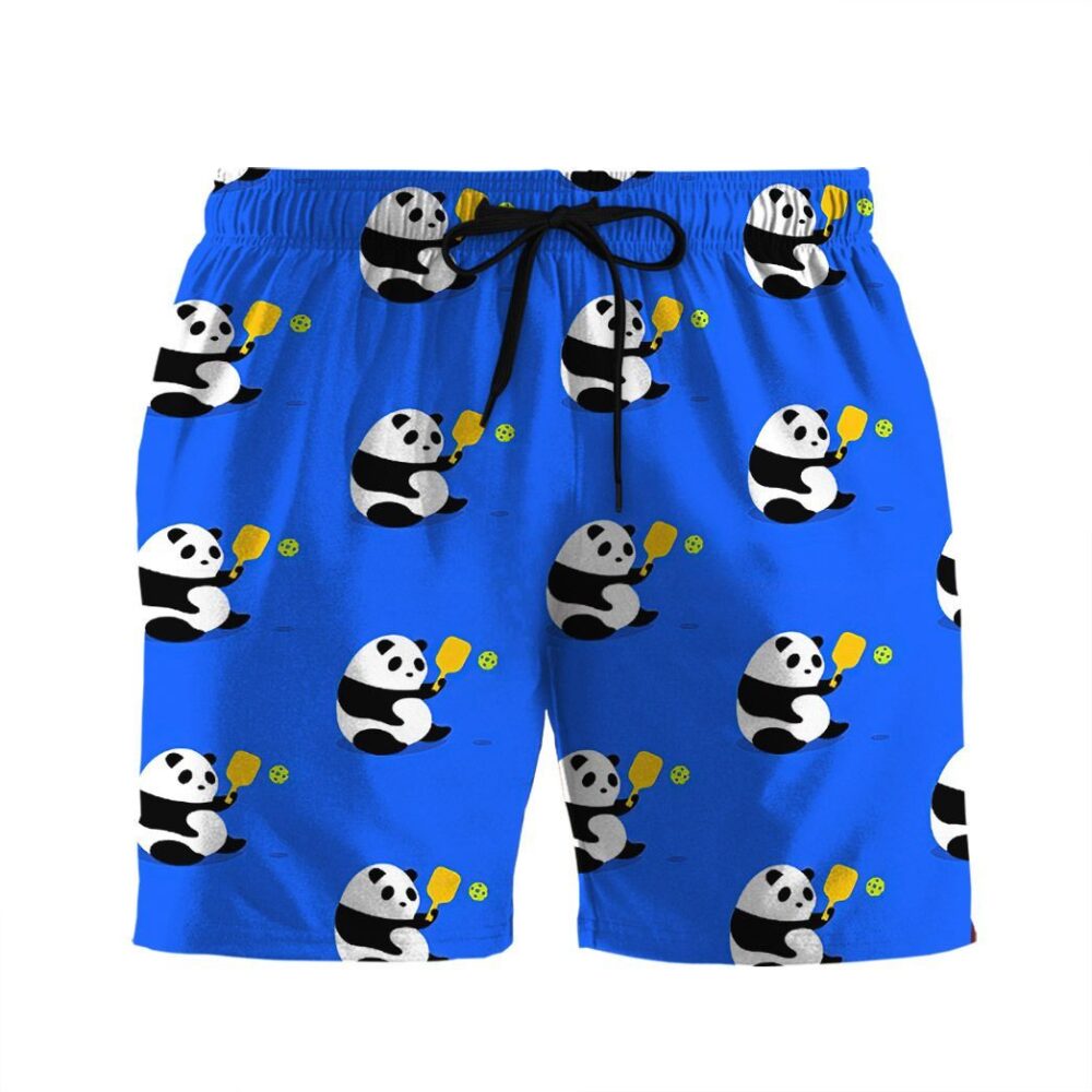 Panda Pickleball Button Up Hawaii Shirt