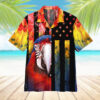Parrot American Flag Hawaii Shirt Qmpcl