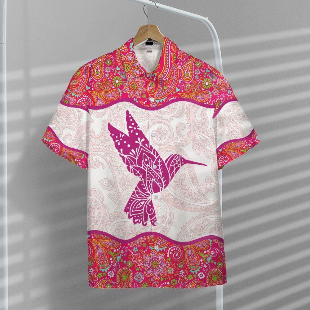Pink Paisley Hummingbird Hawaii Shirt