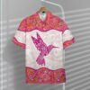 Pink Paisley Hummingbird Hawaii Shirt Am3Tt