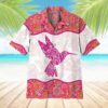 Pink Paisley Hummingbird Hawaii Shirt J25Gc