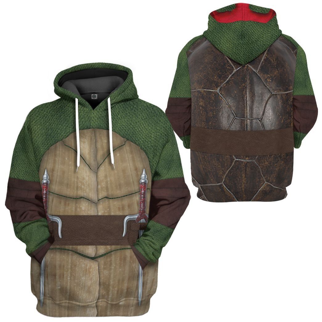 Raphael Raph TMNT Cosplay v2 All Over Print T-Shirt Hoodie Apparel