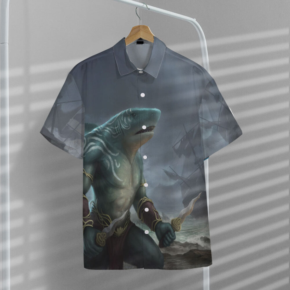 Shark Pirate Warrior Custom Hawaii Shirt
