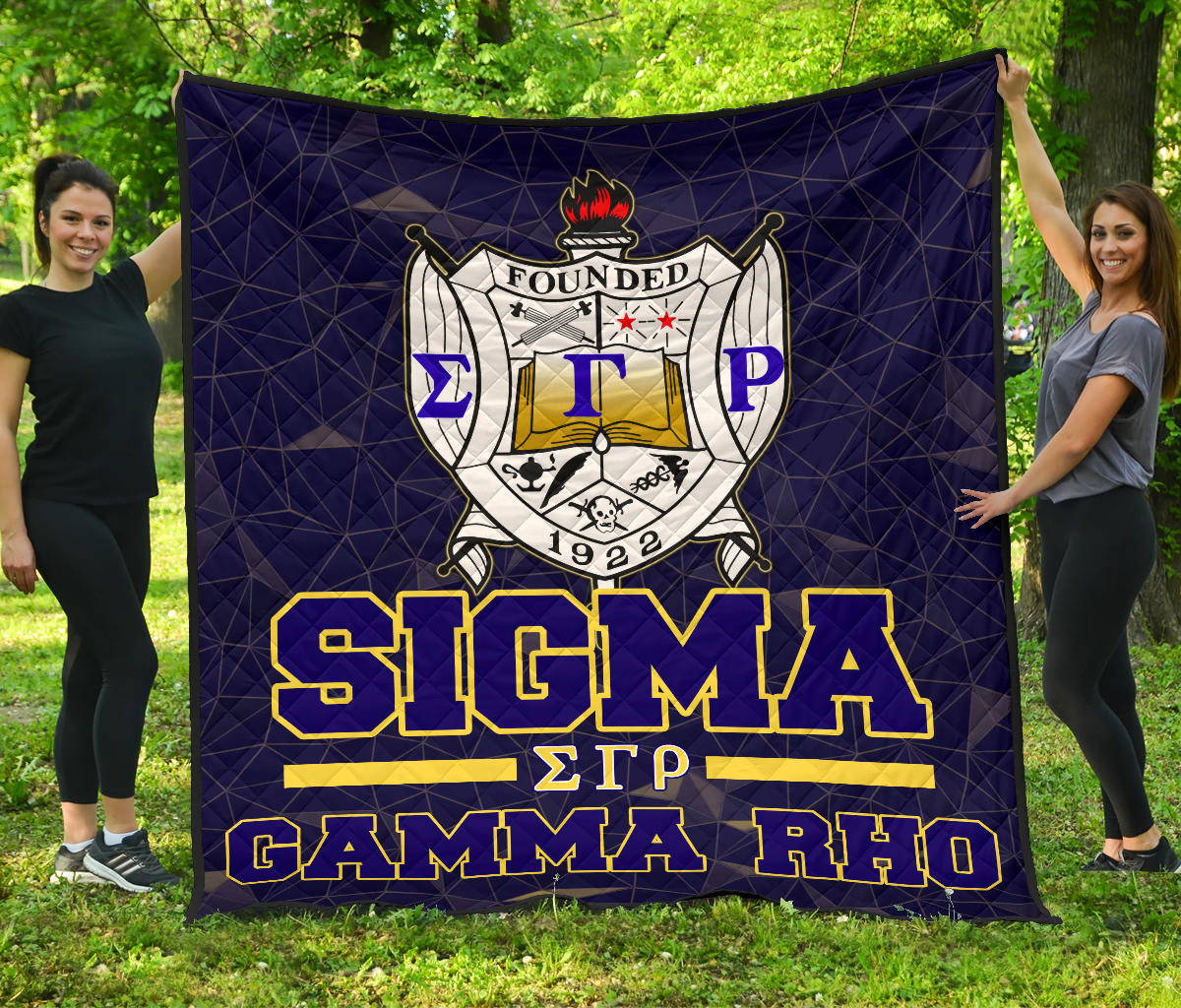 Sigma Gamma Rho Premium Quilt Blanket Sorority Home Decor Custom For Fans