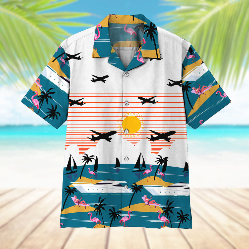 Summer Beach Flamingo Hawaii Shirt