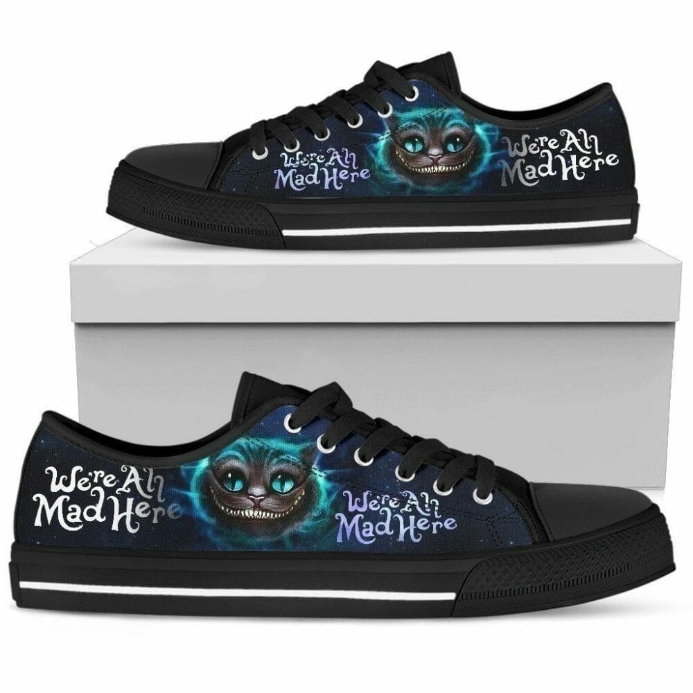 The Cheshire Cat Sneakers Low Top We All Mad Here