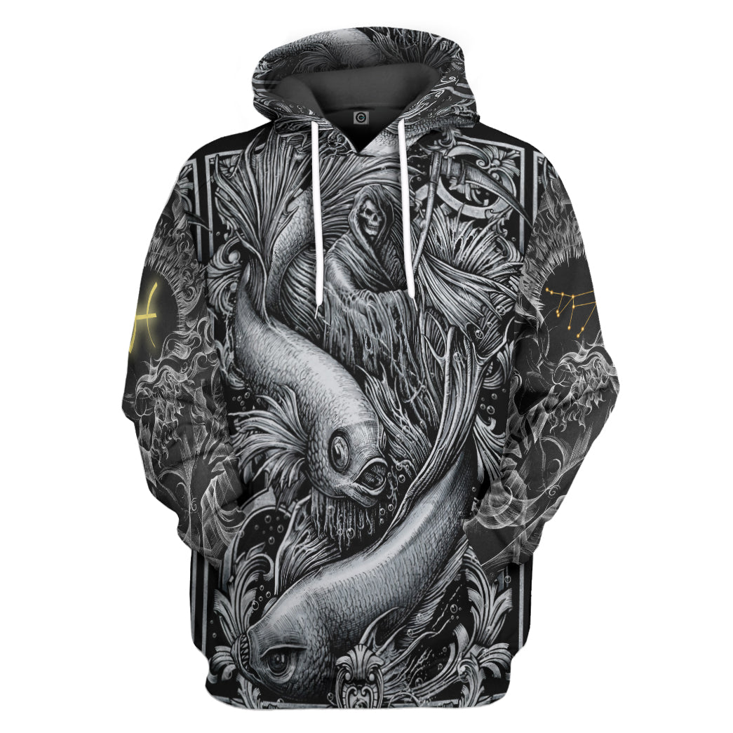 The Dark Side of Pisces All Over Print T-Shirt Hoodie Apparel