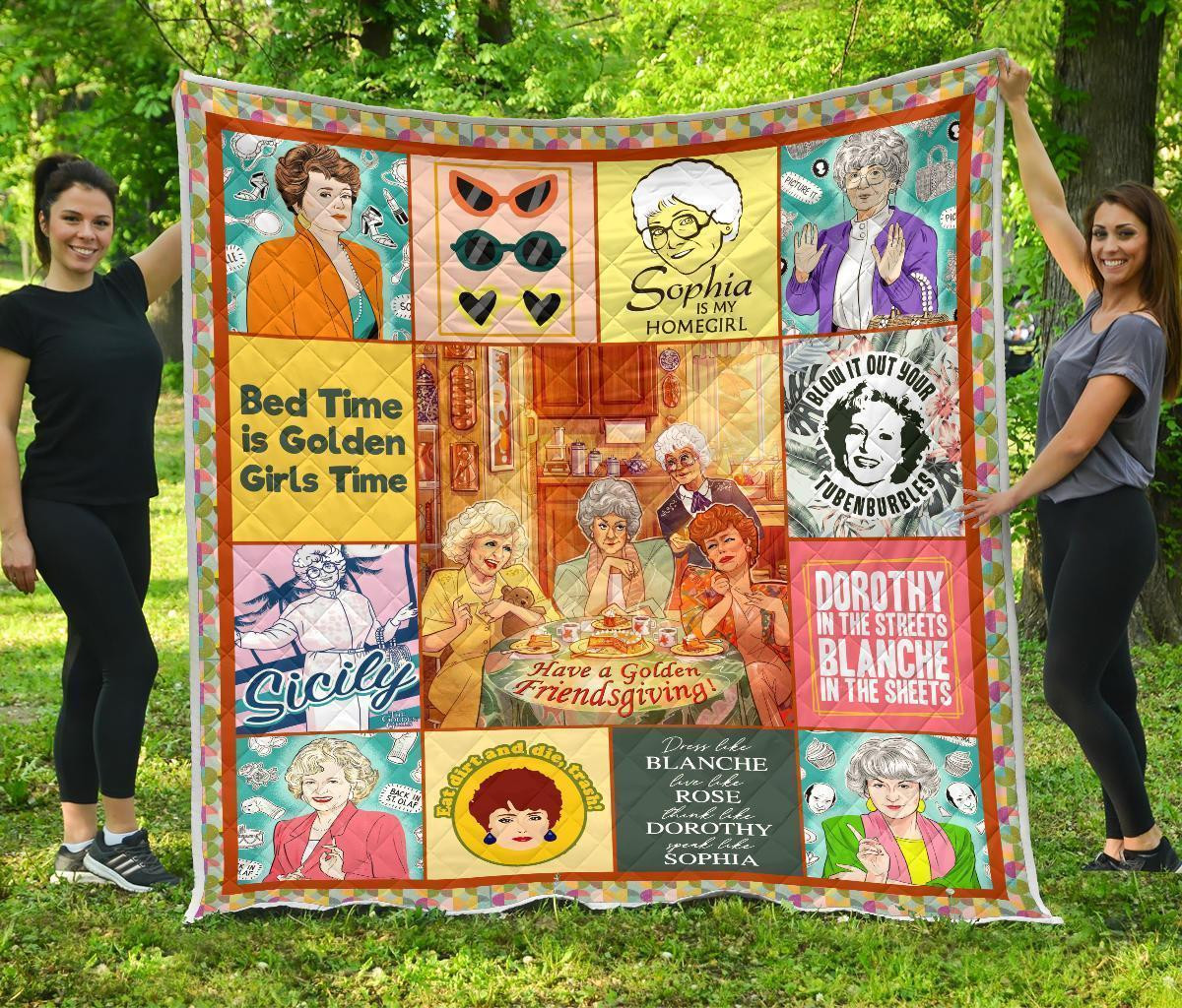 The Golden Girls Quilt Blanket Bedding Decor Idea