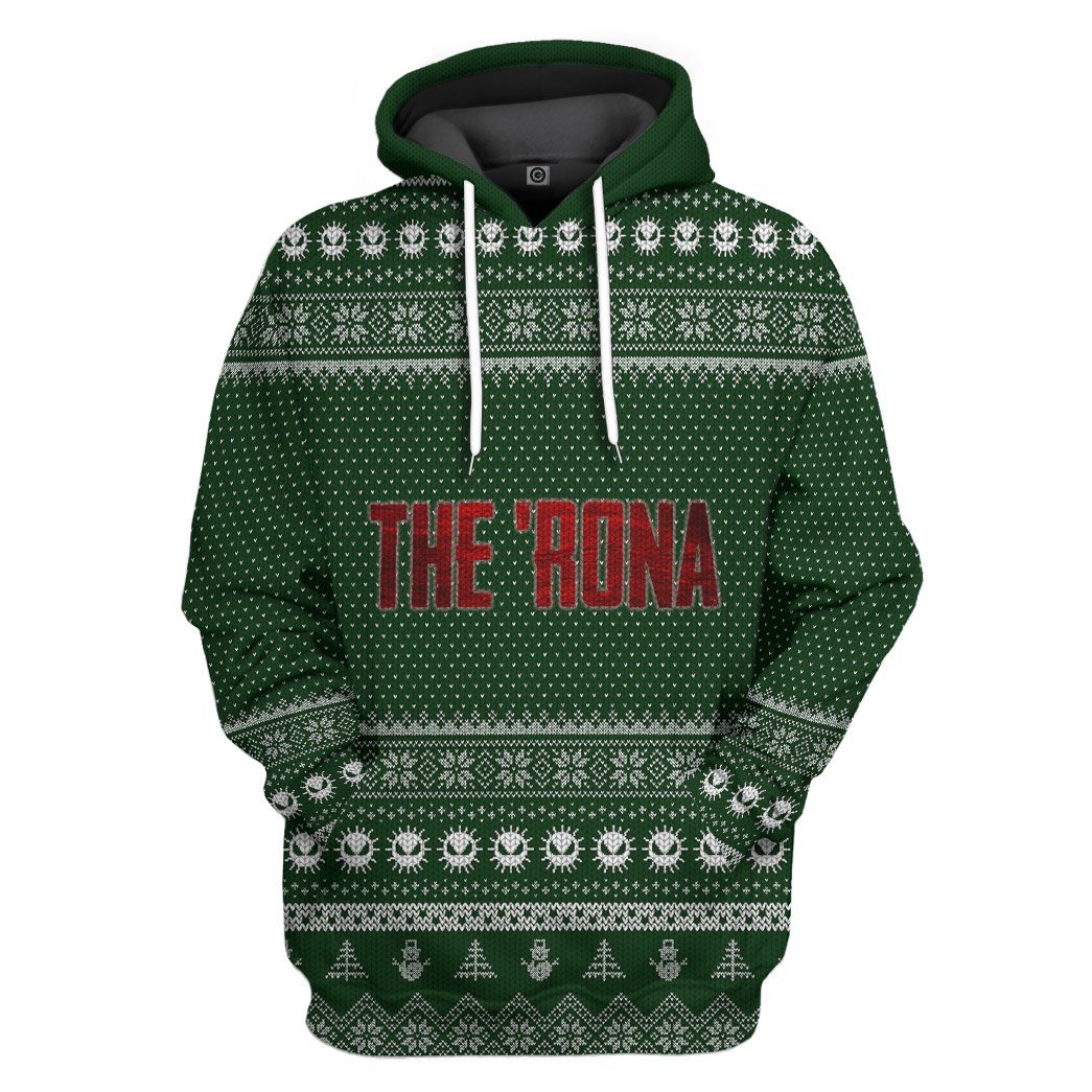 The Rona Virus Ugly Christmas Sweater All Over Print T-Shirt Hoodie Apparel