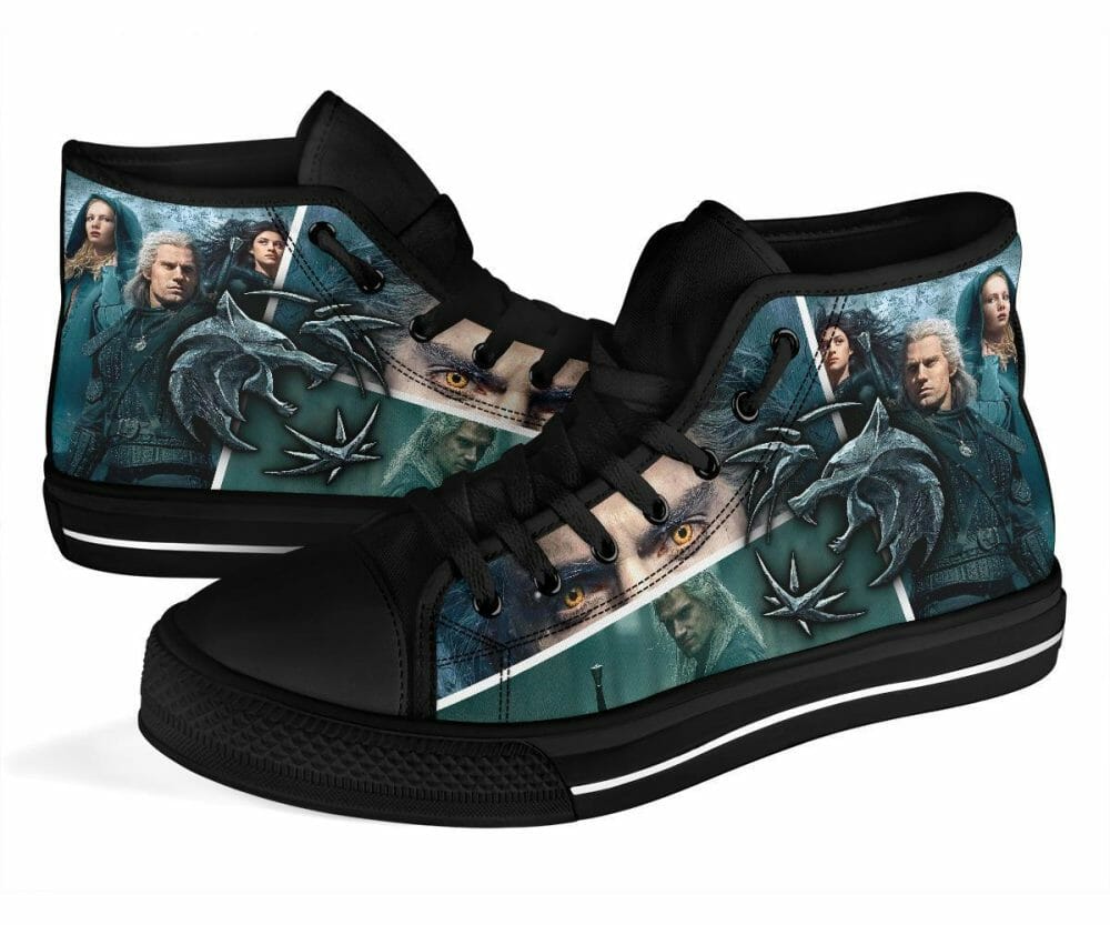 The Witcher Sneakers TV Show High Top Shoes Fan Gift