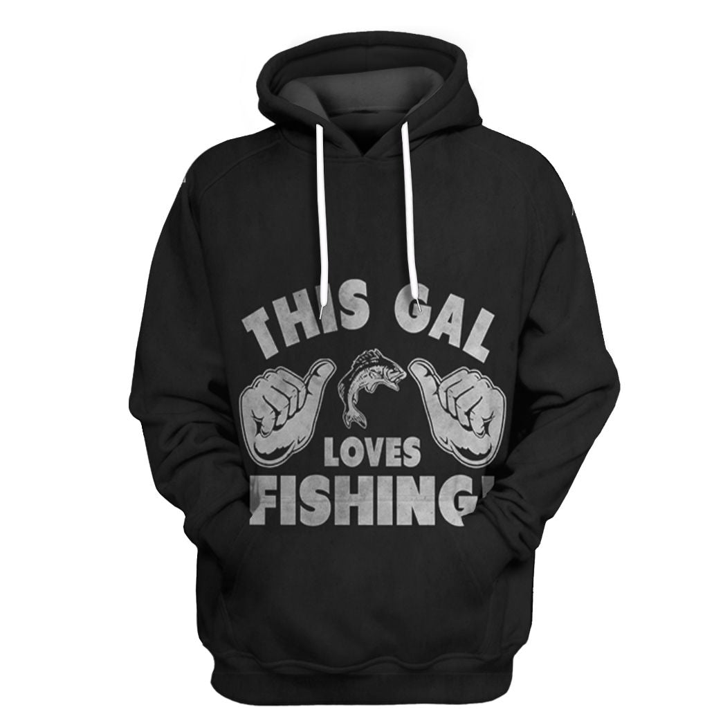 This Gal Loves Fishing Tshirt Hoodie Apparel