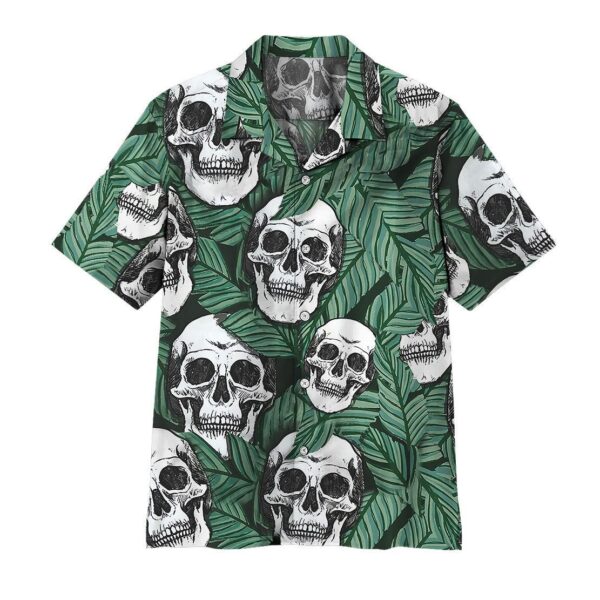 Tropical Skull Button Up Hawaii Shirt